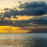 Buy canvas prints of Silhouette Island at Sunset, Seychelles by Sebastien Greber