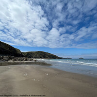 Buy canvas prints of Lundy Beach on the north coast of Cornwall by Simon Maycock