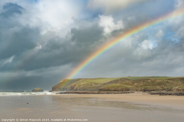 Polzeath Rainbow Picture Board by Simon Maycock