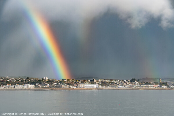 Penzance Rainbow Picture Board by Simon Maycock