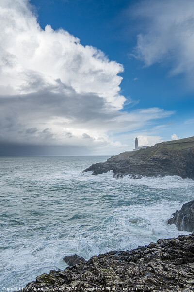 Trevose head and lighthouse Picture Board by Simon Maycock