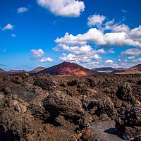 Buy canvas prints of Lanzarote Volcano by Mike Roberts