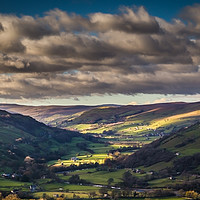 Buy canvas prints of low light at Gunnerside. by kevin cook