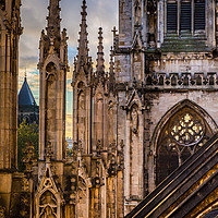 Buy canvas prints of Minster rooftops by kevin cook