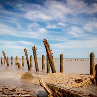 Buy canvas prints of Groynes on the shore by kevin cook
