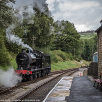 Buy canvas prints of Steam at Keighley by kevin cook