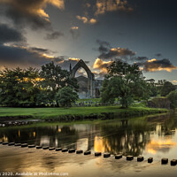 Buy canvas prints of Sunset at Bolton Abbey by kevin cook