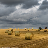 Buy canvas prints of Bales and tractors by kevin cook