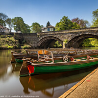 Buy canvas prints of Knaresborough longboats by kevin cook