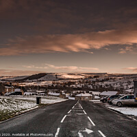 Buy canvas prints of Sunsetting over Reeth by kevin cook