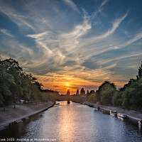 Buy canvas prints of Lendal bridge sunset by kevin cook