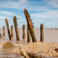 Buy canvas prints of Groynes-Pano by kevin cook