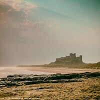 Buy canvas prints of sunset at Bamburgh by kevin cook