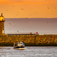 Buy canvas prints of Coming home Whitby by kevin cook