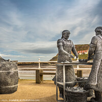 Buy canvas prints of Herring Girls by kevin cook