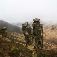 Buy canvas prints of The Trinacle in The Mist by Mark Dobson