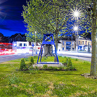 Buy canvas prints of Battery Point Bell, Portishead with Light Trails by Martin Waters