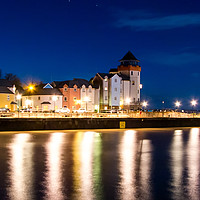 Buy canvas prints of Portishead Seafront by Night by Martin Waters