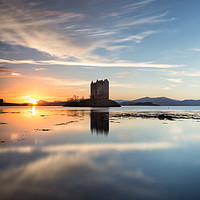 Buy canvas prints of Castle Stalker Sunset by Phil Buckle