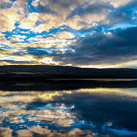 Buy canvas prints of Sunset over Burnhope Reservoir. by Mark Ingleby
