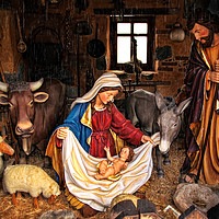 Buy canvas prints of Adoration of Jesus by Jose Luis Mendez Fernand
