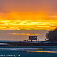Buy canvas prints of Dawn's Embrace Over Bembridge Pier by Alf Damp