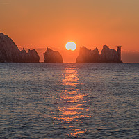 Buy canvas prints of Sunset at the Needles by Alf Damp