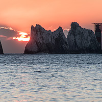 Buy canvas prints of Sunset at the Needles Rocks by Alf Damp