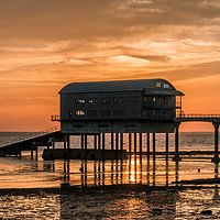 Buy canvas prints of Boathouse sunrise by Alf Damp
