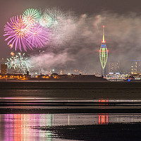 Buy canvas prints of City fireworks by Alf Damp