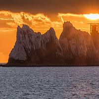 Buy canvas prints of Setting sun over the lighthouse by Alf Damp