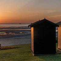 Buy canvas prints of Beach hut sunrise by Alf Damp