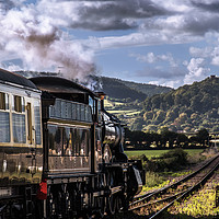 Buy canvas prints of Steam train to Dunster by Alf Damp