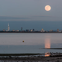 Buy canvas prints of Full moon rising by Alf Damp