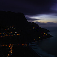 Buy canvas prints of Hermigua & Agulo by night by David O'Brien