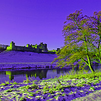 Buy canvas prints of Alnwick Castle, Northumberland in winter by Alan Barnes