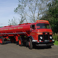Buy canvas prints of 1958 Commer TS3 tanker by Alan Barnes