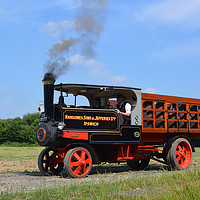 Buy canvas prints of Ransomes Sims & Jefferies steam wagon by Alan Barnes