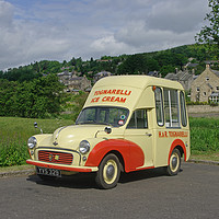 Buy canvas prints of 1957 Morris Minor Ice Cream Van by Alan Barnes