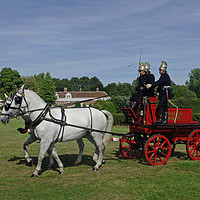 Buy canvas prints of Horse drawn Fire Engine by Alan Barnes