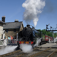 Buy canvas prints of Southern Railway No 825 at Grosmont by Alan Barnes