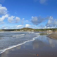 Buy canvas prints of Croyde bay beach  by Louise Stainer