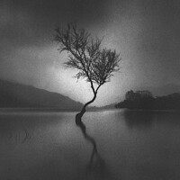 Buy canvas prints of Llanberis Lone Tree, Llyn Padarn Caernarfon Wales by Graham Binns