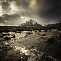 Buy canvas prints of Storm Approaching Buachaille Etive Mor. Glencoe, S by Graham Binns