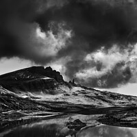 Buy canvas prints of Storm Over Storr. Isle Of Skye Scotland. Loch fada by Graham Binns