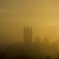 Buy canvas prints of Luminous Light on Canterbury Cathedral by Kentish Dweller