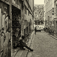 Buy canvas prints of City Lane in Melbourne by Richard Zalan