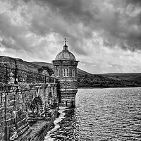 Buy canvas prints of Craig Goch, Elan Valley black and white by Sorcha Lewis