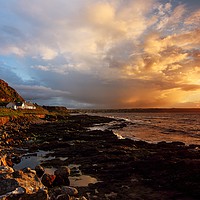 Buy canvas prints of Sunset over Ballycastle by Sorcha Lewis