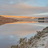 Buy canvas prints of Silver and Gold lake, Elan Valley by Sorcha Lewis